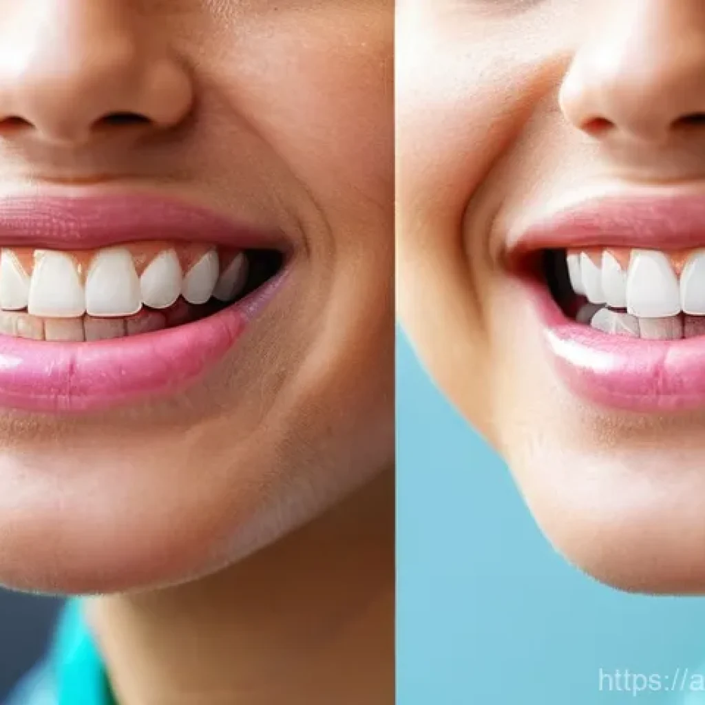 스케일링 주기와 잇몸 건강 관계 - **Prompt 1: The Transformation of Gum Health**
    "A split image depicting the stark contrast betwe...
