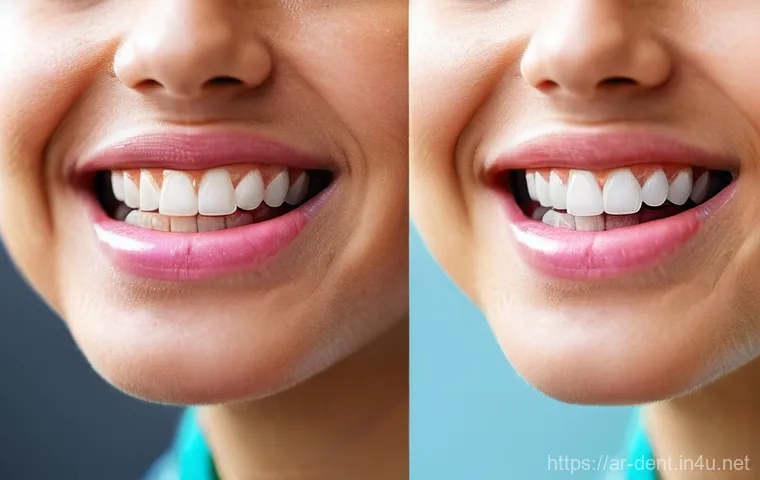 스케일링 주기와 잇몸 건강 관계 - **Prompt 1: The Transformation of Gum Health**
"A split image depicting the stark contrast betwe...